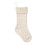Vit kabelstickad julstrumpa 45 cm 1