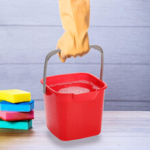 Lot de 4 seaux de nettoyage de 3 litres avec bec verseur et poignée