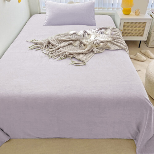 Ensemble de draps en microfibre polaire pour lit queen (2 pièces)
