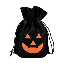 Urocze czarne torby na prezenty na Halloween z motywem ducha 6x8 cali
