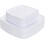 Assiettes carrées blanches en plastique jetables (64 pièces) 1