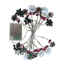 Guirlande lumineuse de Noël, 10 LED, fonctionne sur piles, féerique