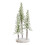 Mini sapin de Noël floqué avec socle en bois 1