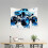 Monster Truck Wandteppich, blaue Farbspritzer, Polyester 2