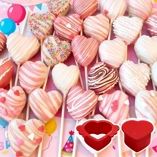 Cake Pop Cutters Set – Round & Heart, 2 in + 2.5 in, 2