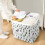 Cotton Linen Foldable Laundry Basket with Drawstring – 2