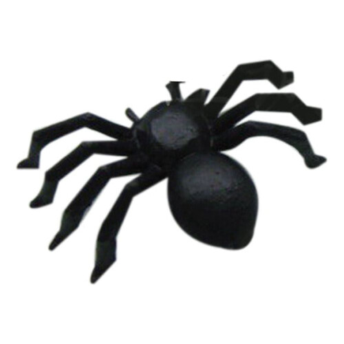 20 Black Plastic Halloween Spiders Decorations 1