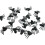 20 Black Plastic Halloween Spiders Decorations 3