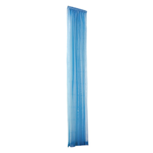 Sheer Curtains Light Filtering Voile Rod Pocket Panel Blue 1