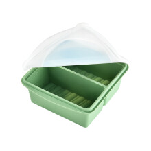 Safe Two Space Food Container For Organized Refrigerator-Green