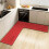 Corner Sink Kitchen Mat L-Shaped Absorbent Anti-Slip Red 4
