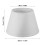 Abajur oval de tecido para luminária de mesa – Branco 2