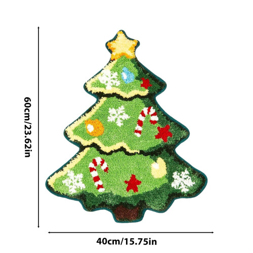 Julgransbadrumsmatta 61 x 40 cm halkfri 2