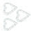 Μεταλλικό στεφάνι σε σχήμα καρδιάς, συσκευασία 3 τεμαχίων 4