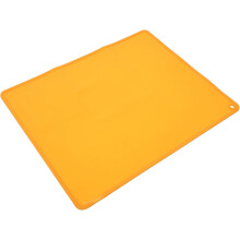 Tapis de pâtisserie en silicone orange avec graduations pour un étalage et un pétrissage faciles à nettoyer
