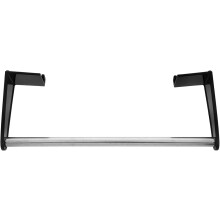Věšák na ručníky z nerezové oceli s děrovanou deskou, držák na utěrky 26,8 x 9,7 x 4,5 cm, černé, příslušenství k pracovnímu stolu