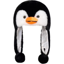 Penguin Cartoon Plush Hat for Adults Creative Ear Protection Headgear