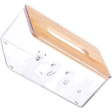 Stilvolle Taschentuchbox/Serviettenbox aus Holz, leicht zu reinigen, strapazierfähig, elegantes Design für den Schreibtisch zu Hause.