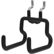 Robuster, kleiner Metall-Lochwandhaken aus schwarzem Edelstahl, Werkzeugaufhänger für die Garage