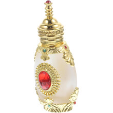 Flacon de parfum en verre rouge de 15 ml, rechargeable, mini flacon d'arĂ´me pour huiles essentielles