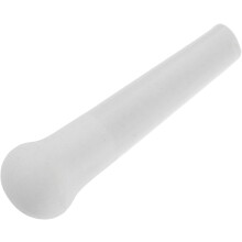 Pilon en céramique blanche ronde antiadhésive avec poignée ergonomique pour préparer l'ail et l'ail.