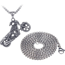 2er-Set Halsketten im Hip-Hop-Retro-Stil aus Edelstahl mit dekorativem Anhänger – Schmuck für Damen im Hip-Hop-Stil