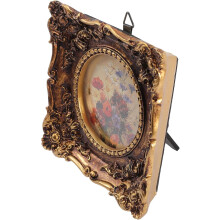 Vintage-Fotorahmen für den Schreibtisch, 16,5 x 16,5 x 3,8 cm, Kunstharz, Retro-Stil
