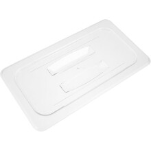 1/3-großer Acryl-Lebensmittelbehälterdeckel mit Griff, standardisiertes Größendesign, hält Lebensmittel frisch