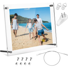 Acryl-Fotorahmen, 8 Zoll, schlank, modern, leicht, mit Aufhängekette, für die Bürodekoration