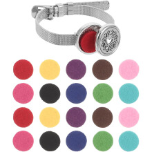 Rostfritt stål aromarmband för kvinnor justerbara doftsmycken aromaterapi diffusorfunktion