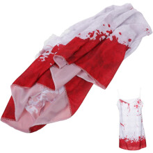 Strašidelný kostým nevesty ducha pre ženy, halloweenske hororové svadobné šaty, doplnky pre nevestu ducha
