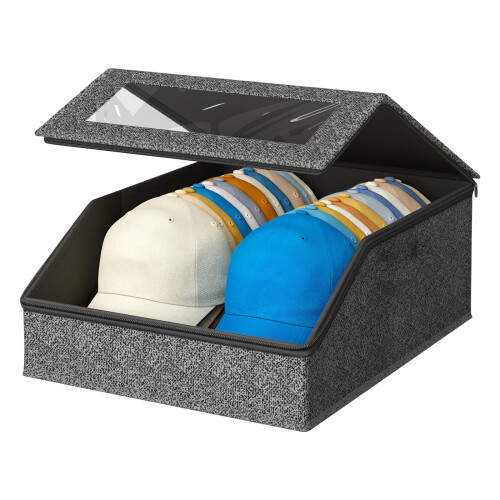Stackable Hat Storage for Baseball Caps,Space Saving-Dark Gray