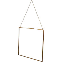 Wandhänger-Bilderrahmen, Bilderclip, Fotodisplay-Rahmen, goldenes Doppelglas, Metall