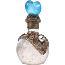 Figurine de flacon de parfum sirène en résine brillante avec détails métalliques, décoration de bureau facile à nettoyer