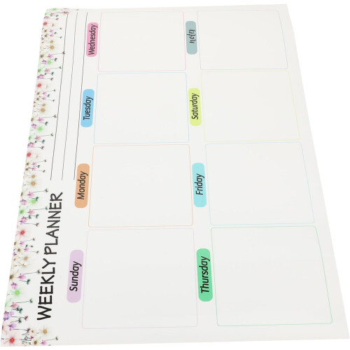 Magnetische Küchen-Whiteboard-Kalender, abwischbare Tafel, Wochenplan-Aufkleber