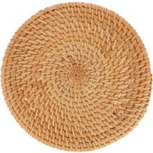Gewebtes Platzset, rund, aus Rattan, leicht, isolierend, hitzebeständig, hübsches Design, dekorativ