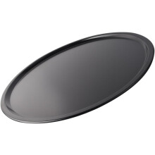 Antihaftbeschichtete Pizzapfanne aus Kohlenstoffstahl, robustes Backblech aus Metall, langlebig, schwarz