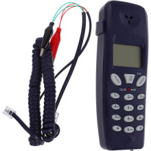 Vaste telefoon tester met LCD-nummerweergave en belvolumeregeling.
