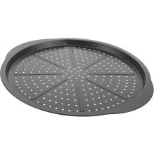 Plaque de cuisson en acier au carbone antiadhésive pour pizza, résistante à la corrosion chimique.