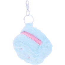 Porte-monnaie mignon avec pendentif dessin animé pour filles, pochette en peluche avec fermeture éclair