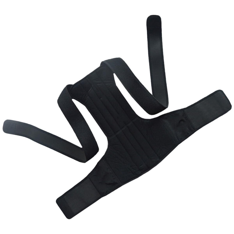 Hkhbjs Posture Corrector Back Brace Strap For Men And Women, Elastic Black Upper Back Support Straightener