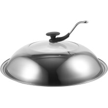 Universele deksel voor pannen, metalen deksel, rond, hittebestendig, roestvrij staal, gemakkelijk in gebruik, eenvoudig ontwerp