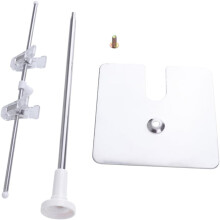 T Type Poster Stand Stainless Steel Metal Display Rack Adjustable Tabletop Poster Stand