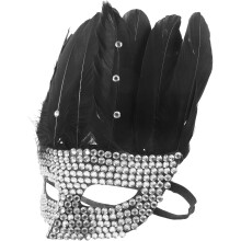 Strassilla koristeltu plume-naamio naamiaisten juhlanaamio tytöille cosplay halloween-asuille, naisten asusteet, rekvisiitta