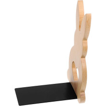 Buchstützen aus Holz in Hasenform mit hohlem Herzdesign, aus Buchenholz