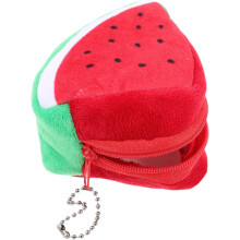 Porte-monnaie pastèque, portefeuille mignon en forme de fruit, pochette zippée pour femme, usage quotidien