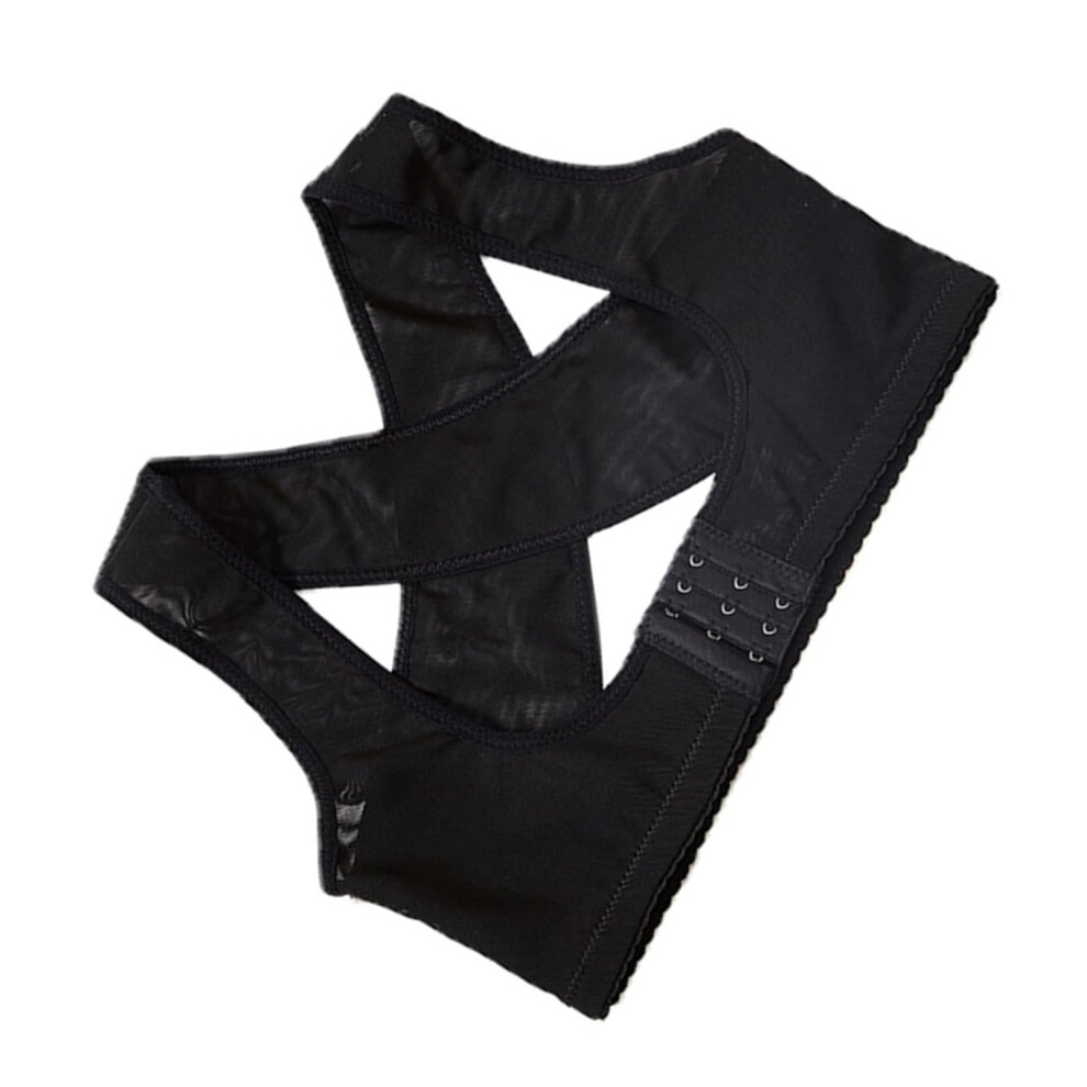 Hkhbjs Black Adjustable Back Posture Belt Neck Support Posture Corrector Brace