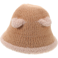 Plüschige, warme Cartoon-Mütze für Damen, Kunstpelz-Fischerhut, niedlicher Ohrenschutz für draußen im Winter, Khaki