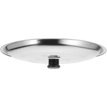 Coperchio per wok in acciaio inox, rotondo, leggero e multifunzione.