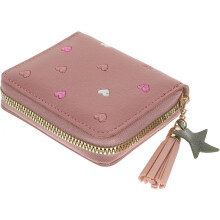 Porte-cartes, portefeuille en PU, motif dessin animé mignon, style court, pour femme, petit porte-monnaie idéal au quotidien et en voyage.